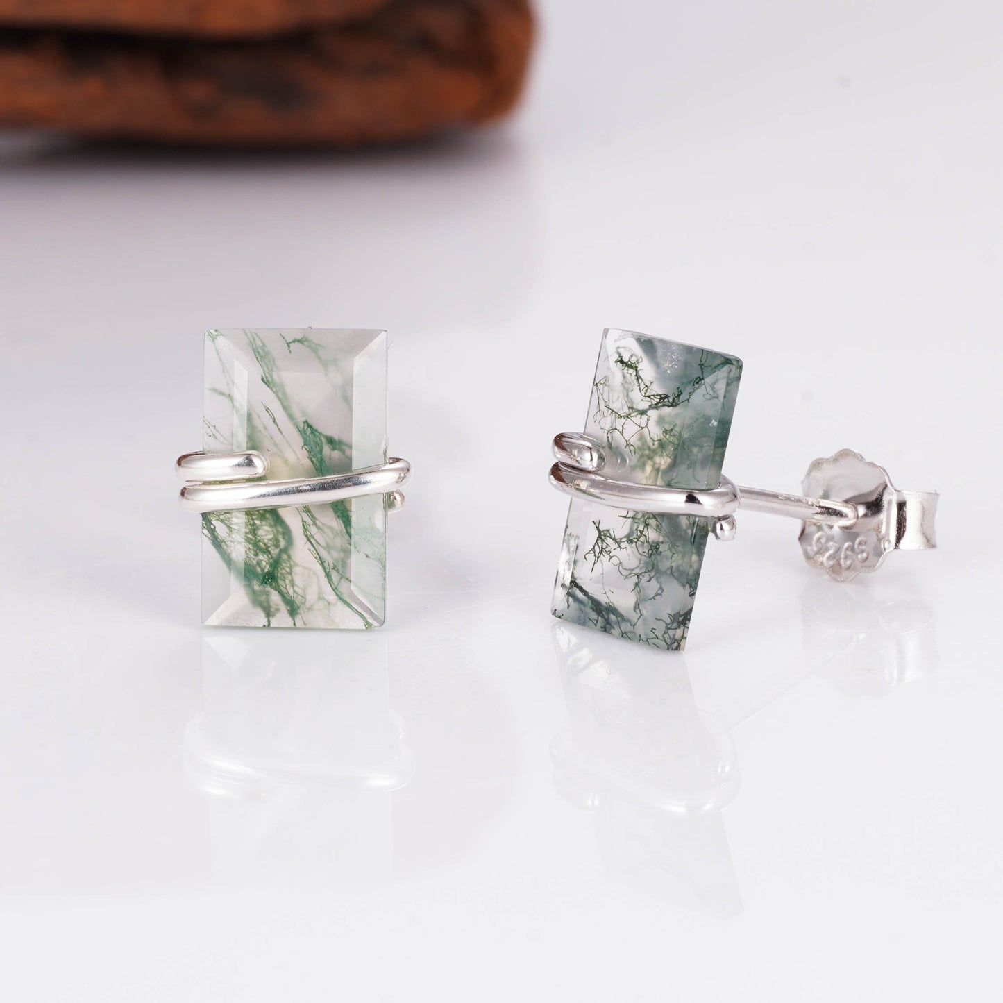 Gabi Moss Agate Earrings