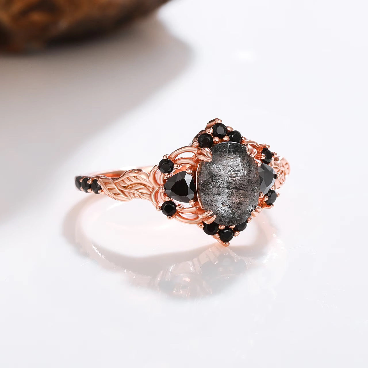 Lilly Salt and Pepper Diamond Ring