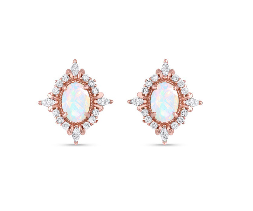 Mia Opal Earrings Gold