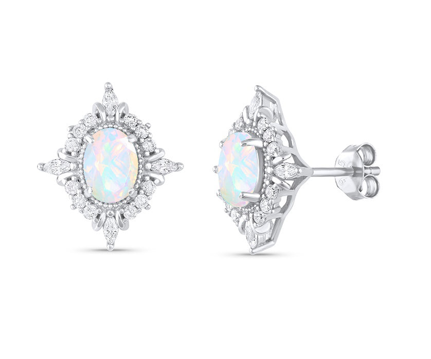 Mia Opal Earrings Gold