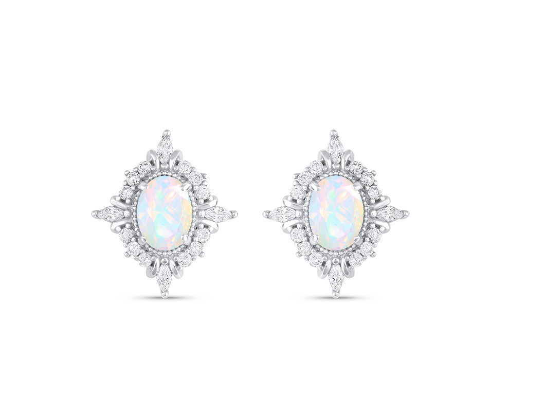 Mia Opal Earrings Gold