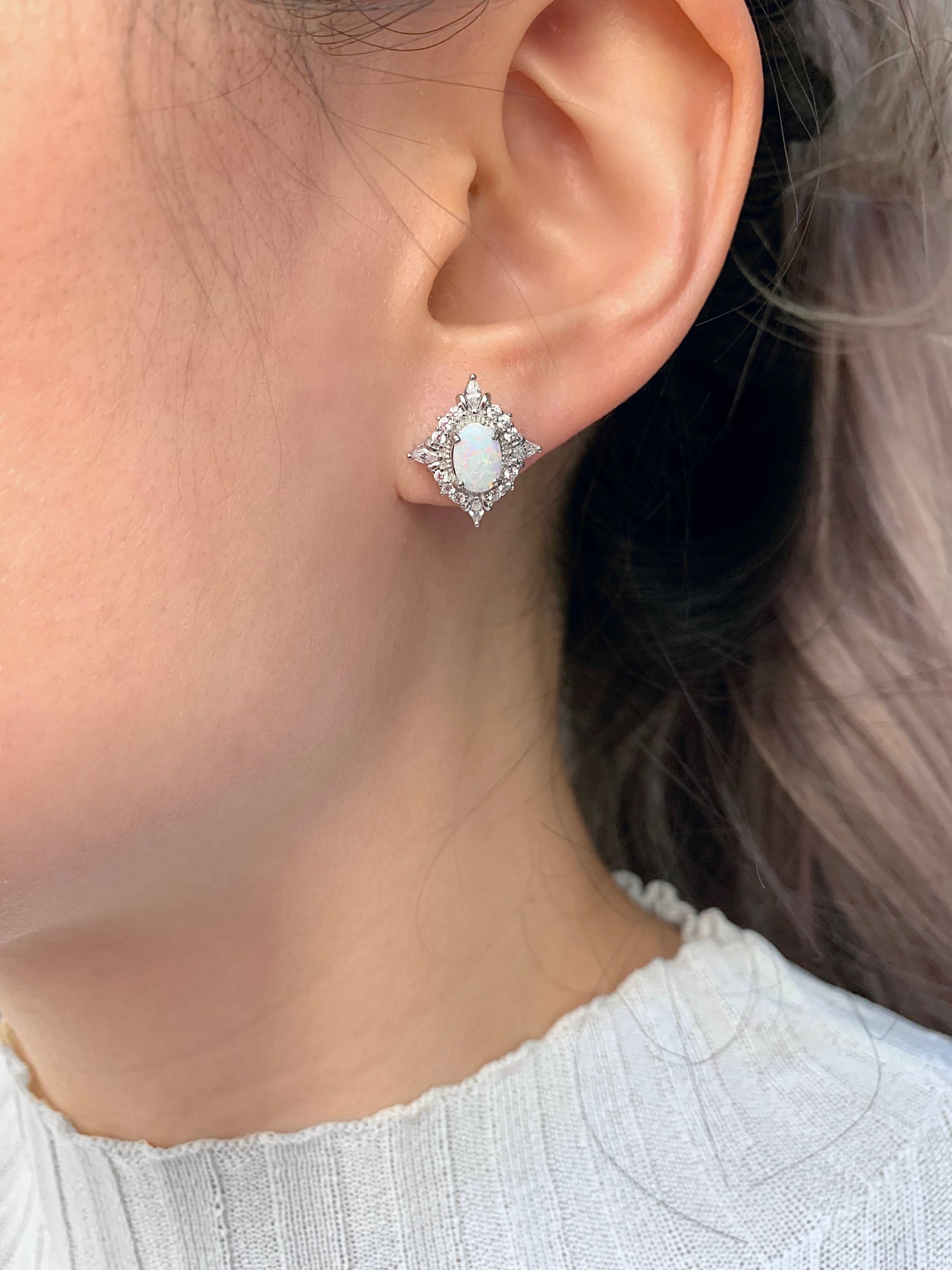 Mia Opal Earrings Gold