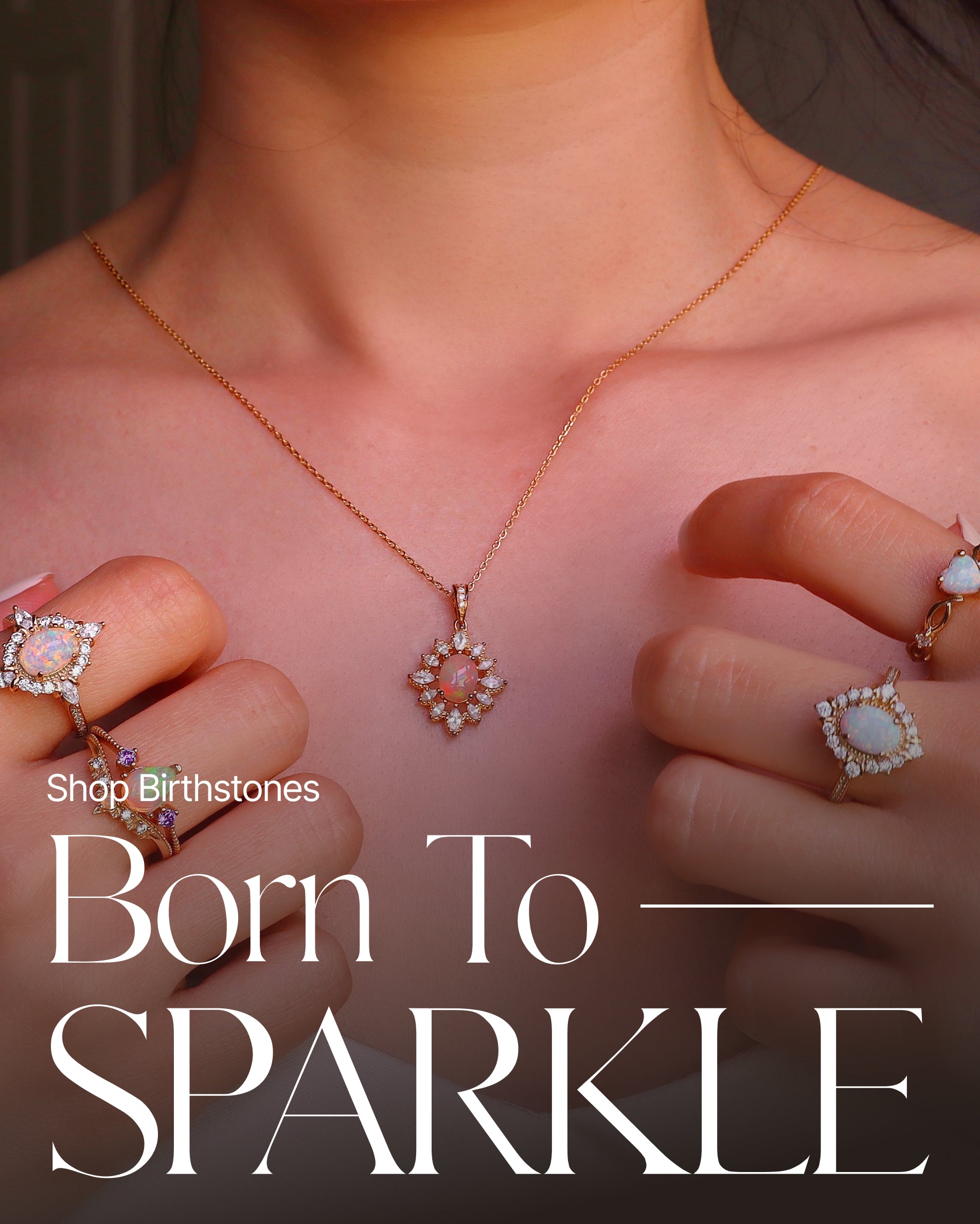 Handmade opal jewelry in gold and silver