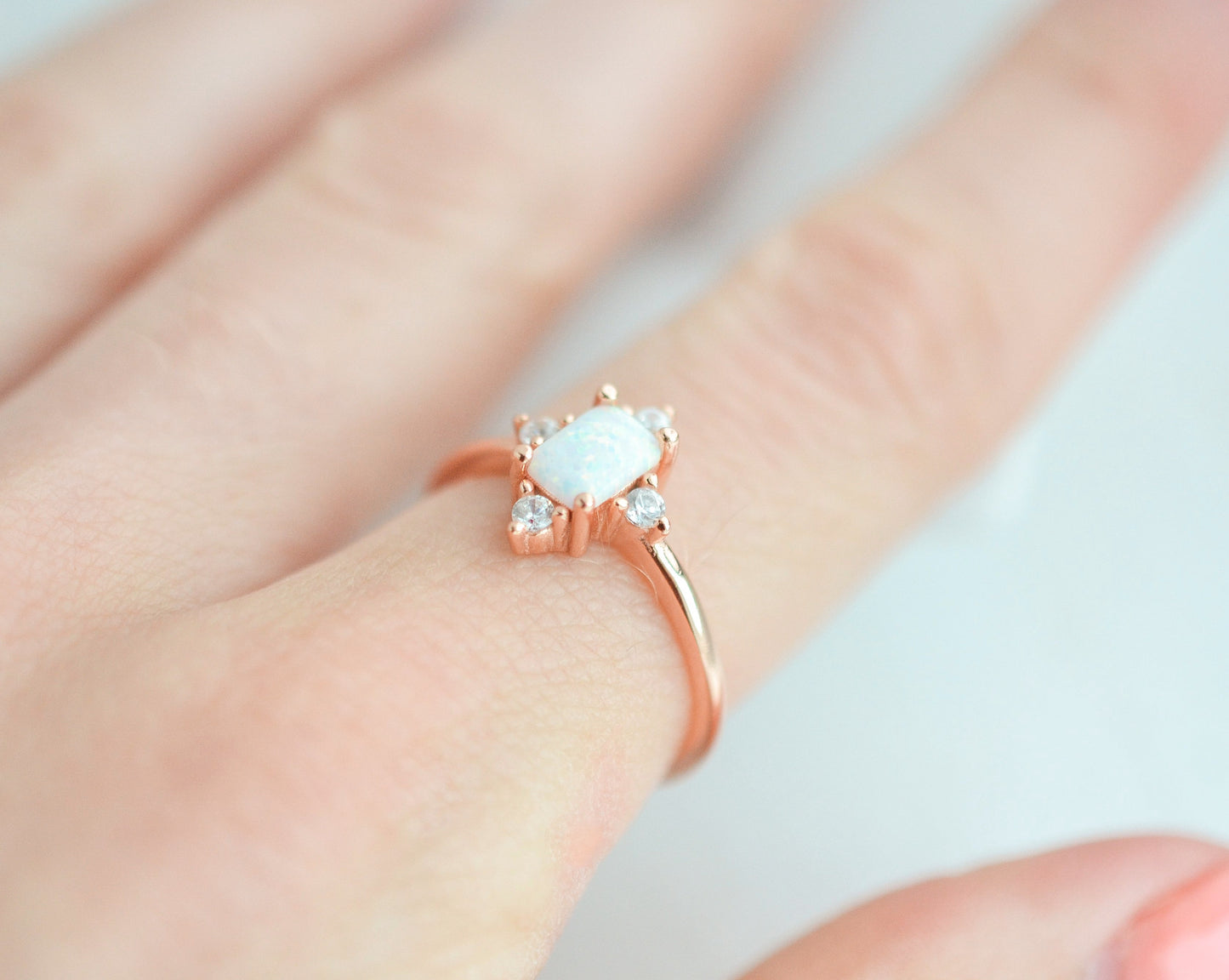 Sia Opal Ring Rose Gold