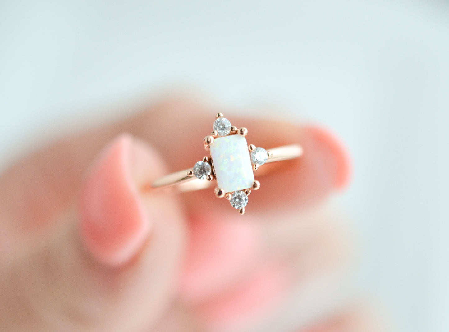 Sia Opal Ring Rose Gold