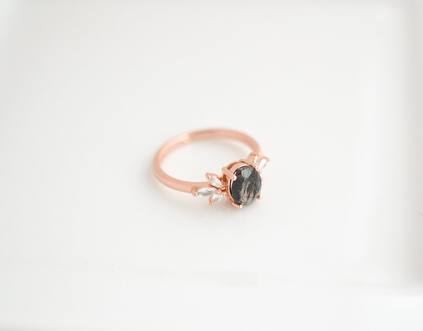 Ivy Black Rutilated Quartz Ring
