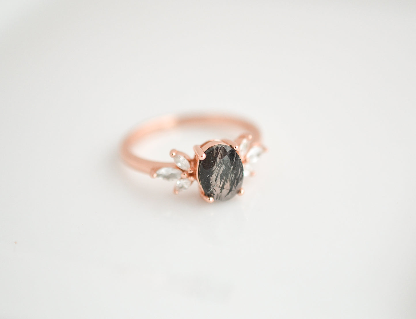 Ivy Black Rutilated Quartz Ring