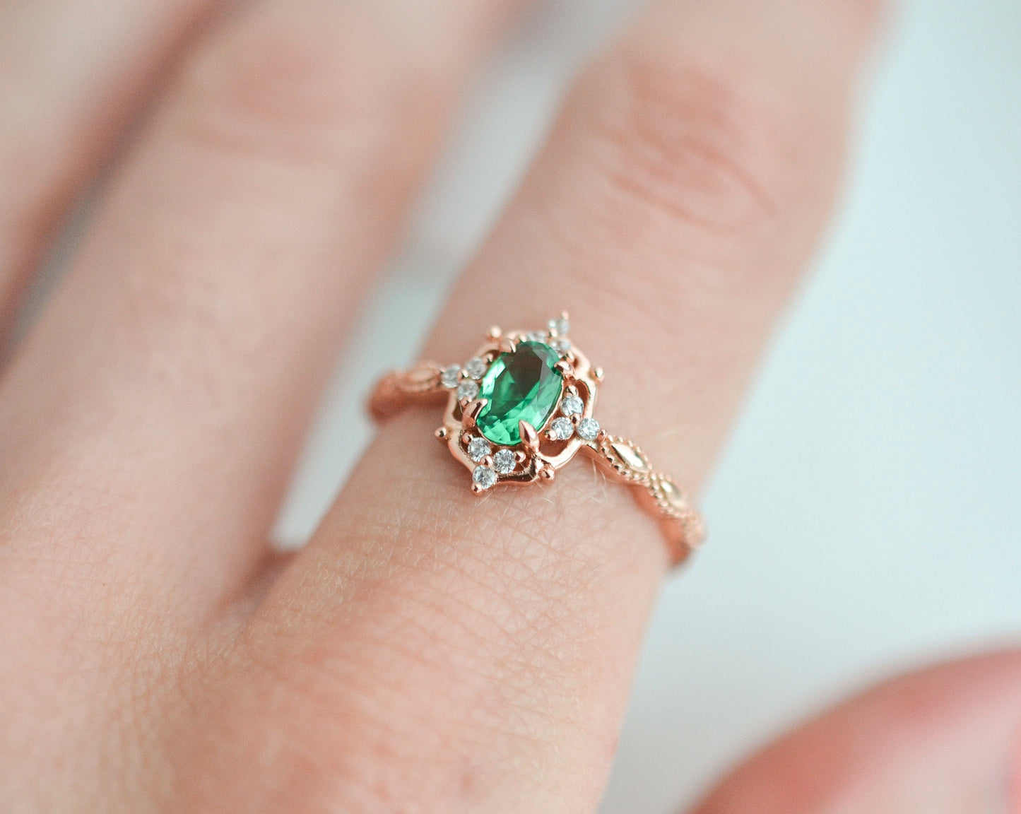 Fia Emerald Ring Gold