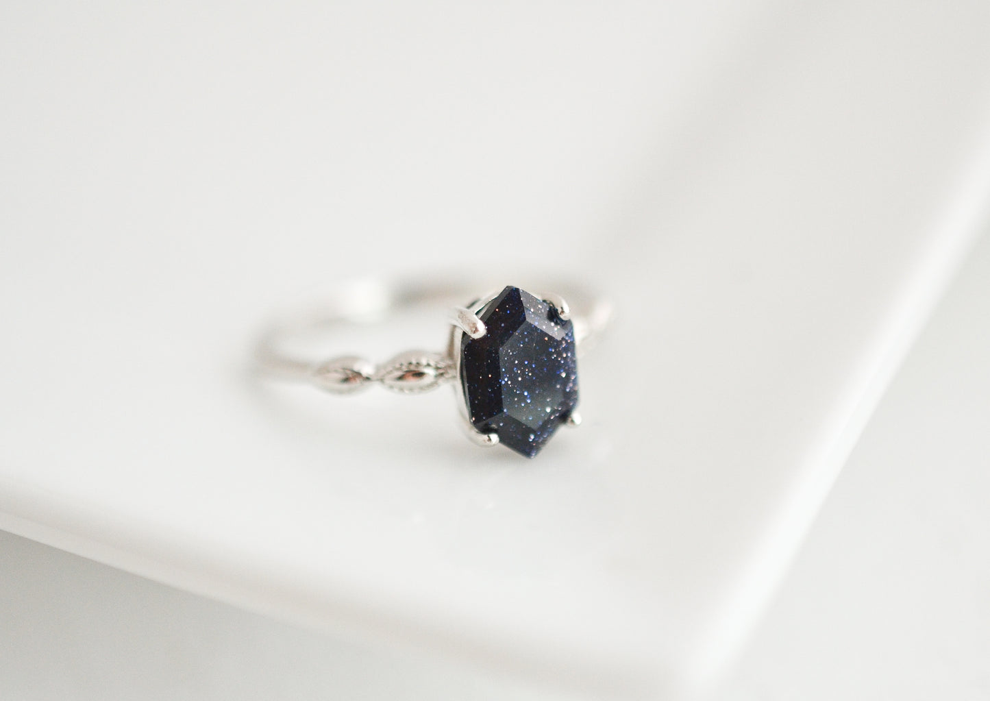 Iza Blue Sandstone Ring