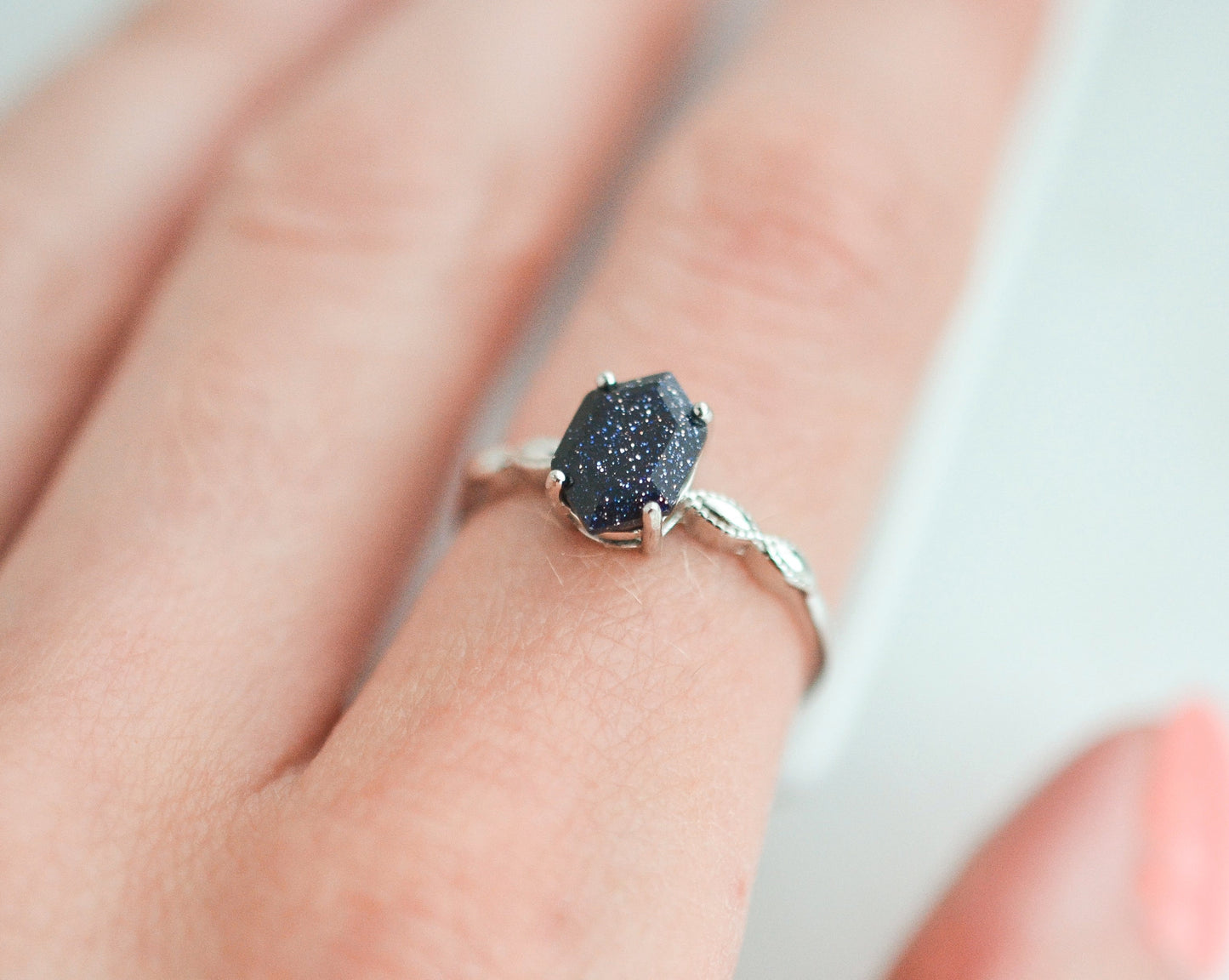 Iza Blue Sandstone Ring