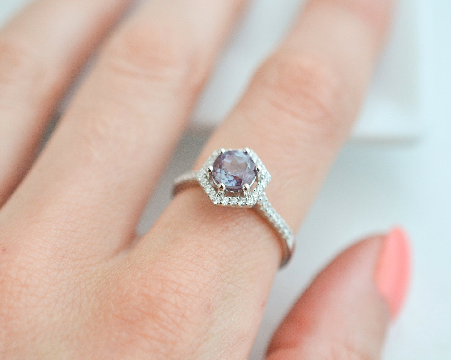Eva Alexandrite Ring Sterling Silver