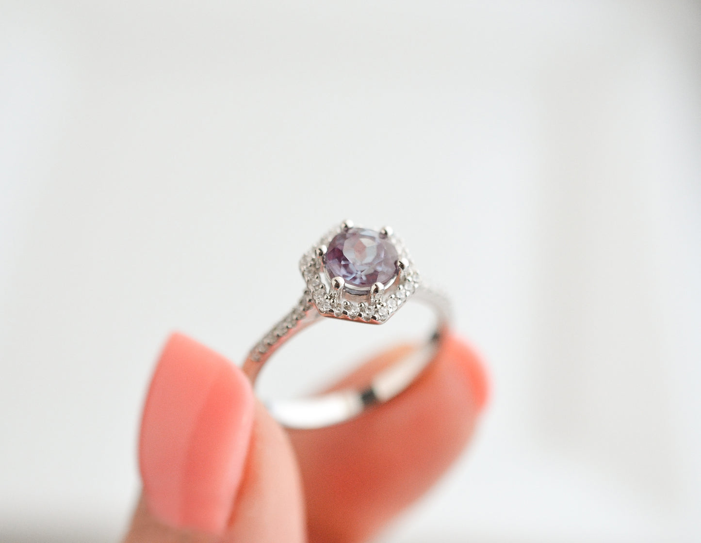 Eva Alexandrite Ring Sterling Silver