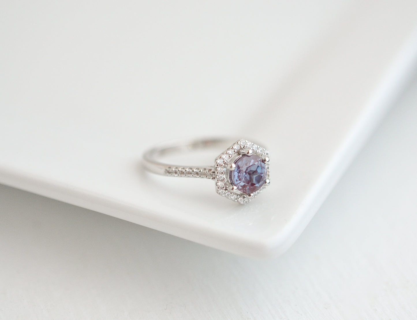 Eva Alexandrite Ring Sterling Silver