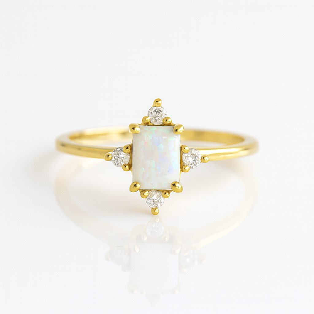 Sia Opal Ring Sterling Silver