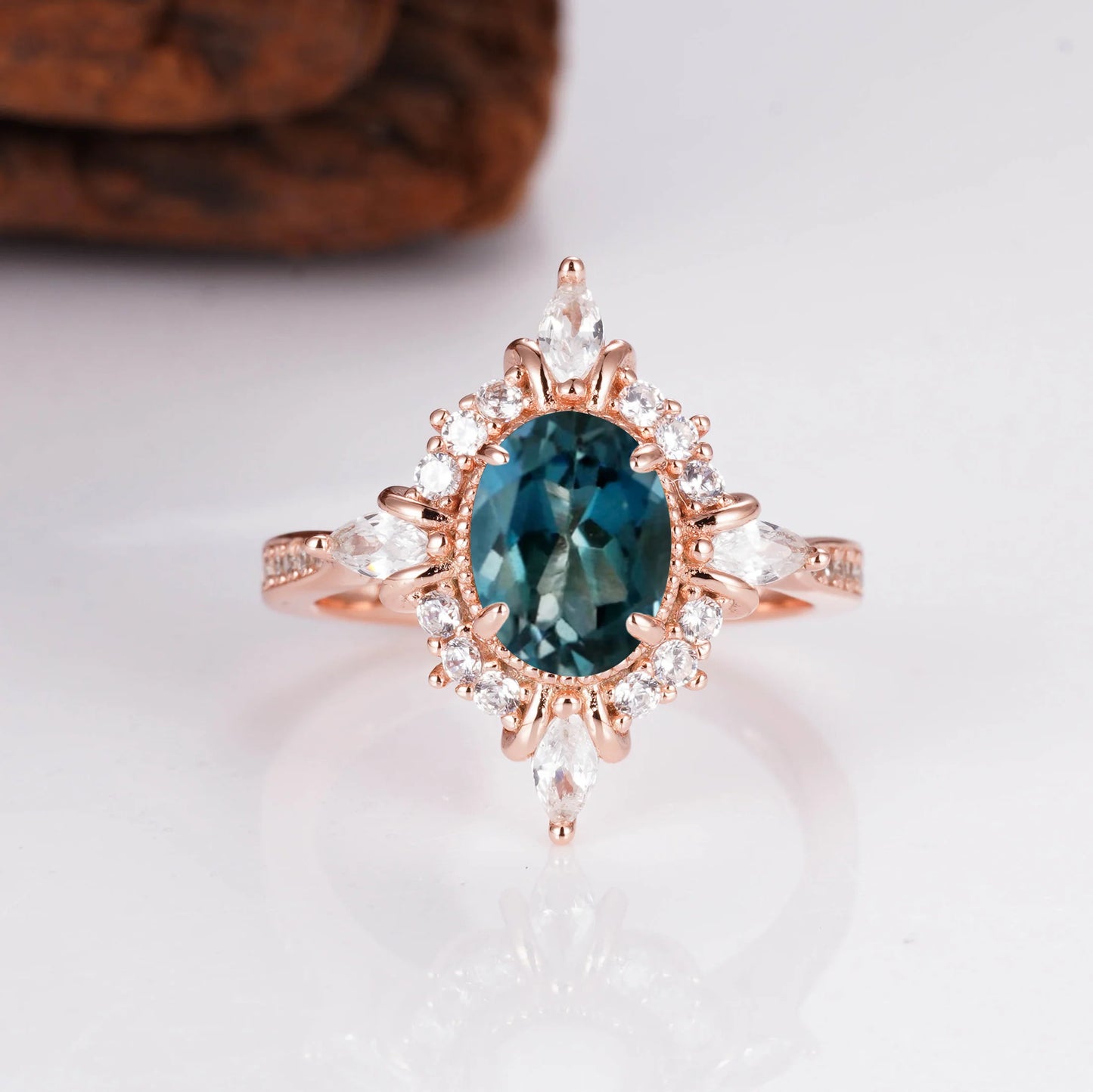 Mia Alexandrite Ring Rose Gold