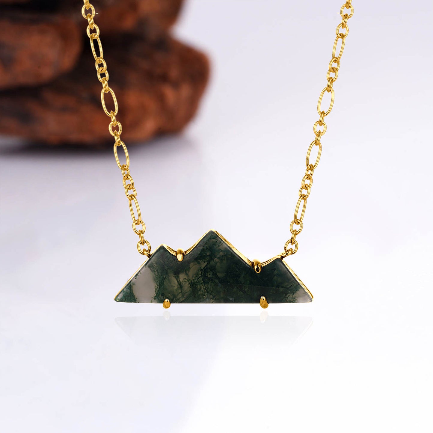 Clara Mountain Moss Agate Necklace