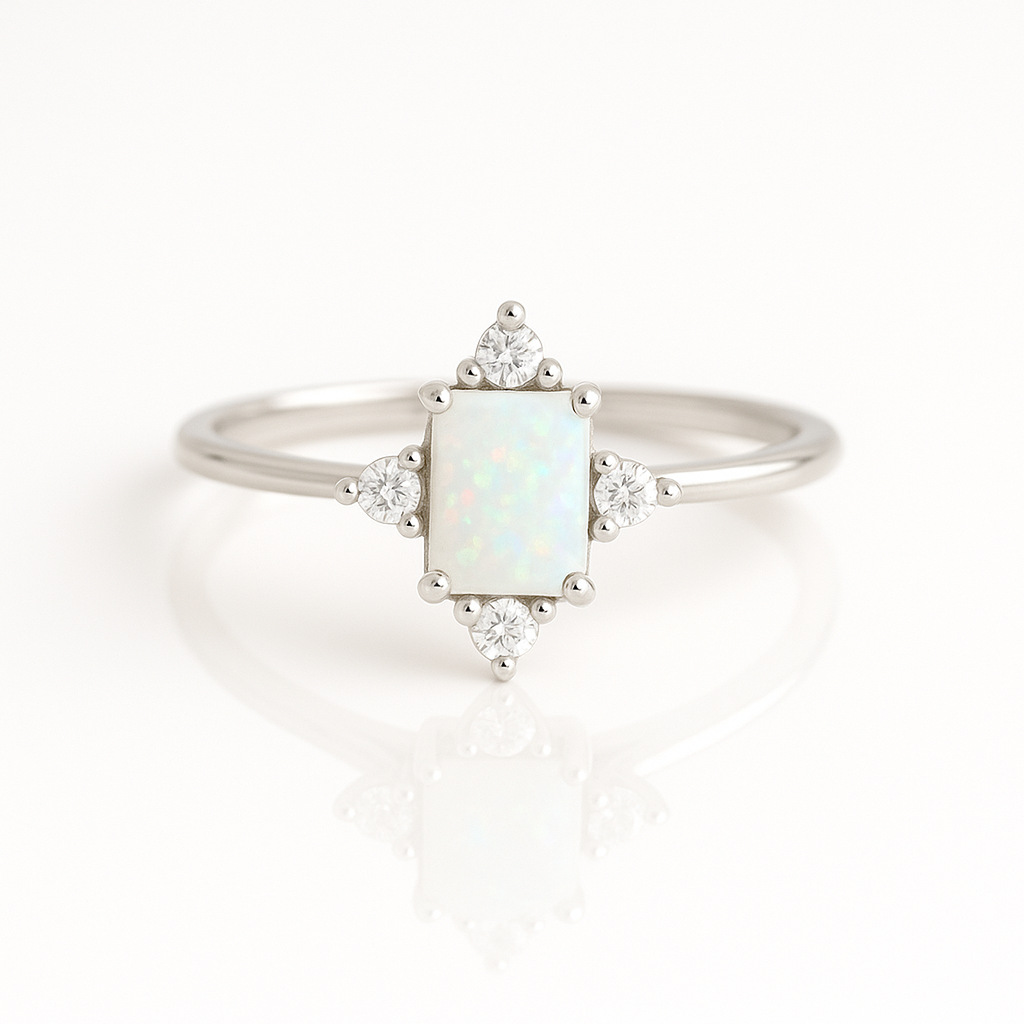 Sia Opal Ring Sterling Silver