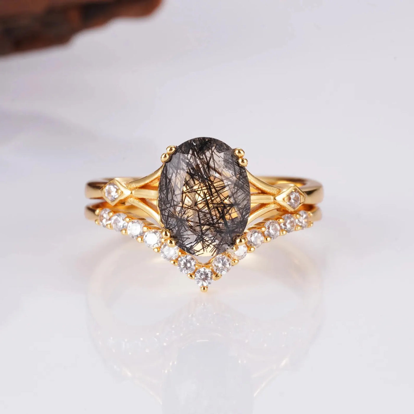 Ali Orchard Pink Opal Ring Set