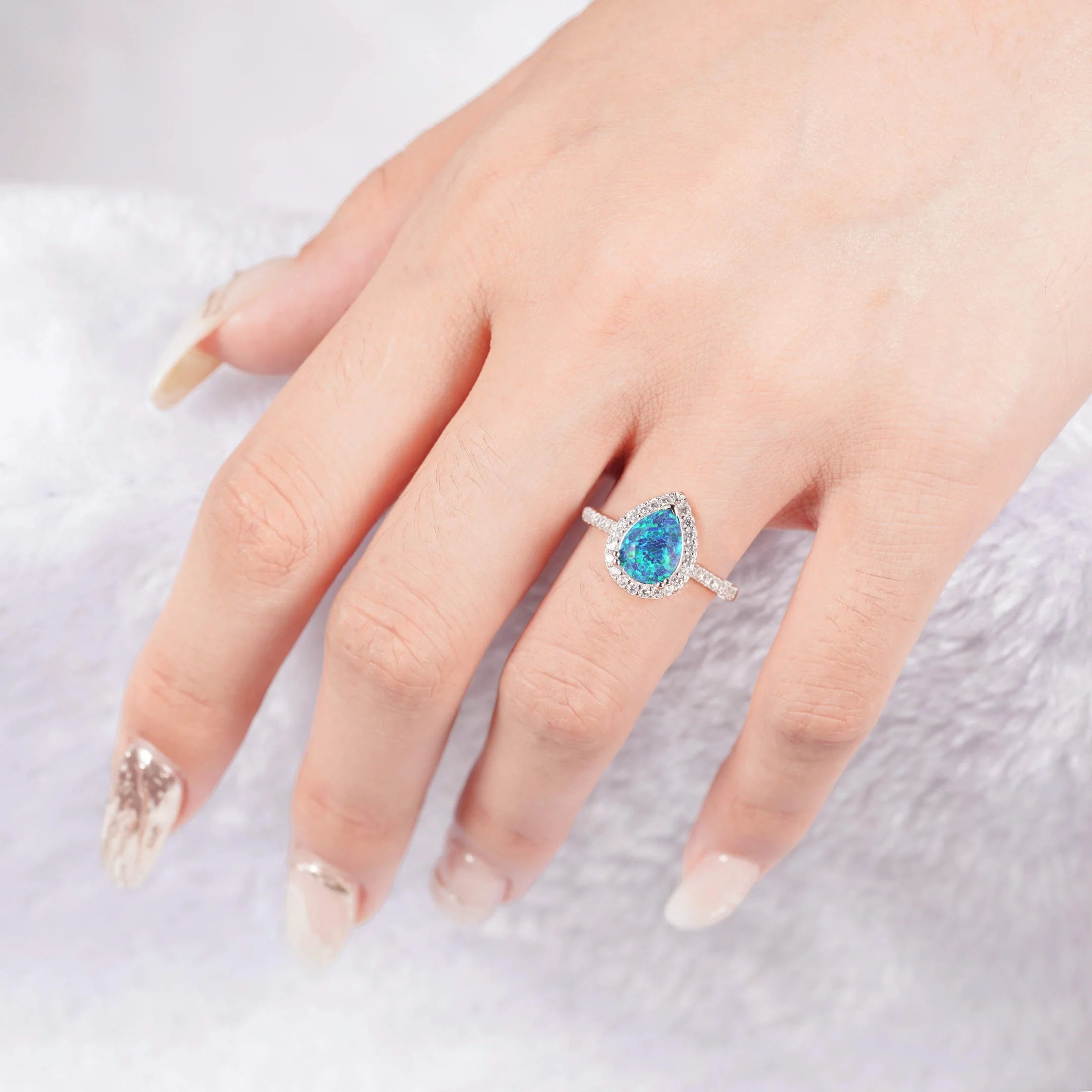 Nia Morganite Ring Sterling Silver