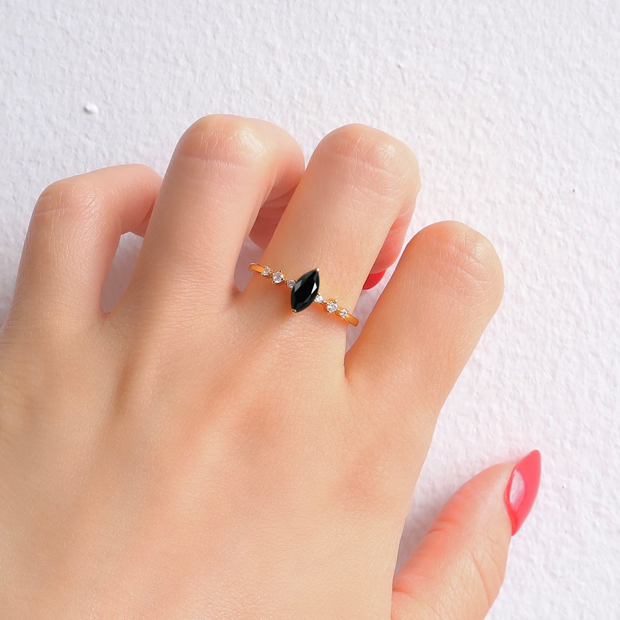 Ava Opal Ring Gold