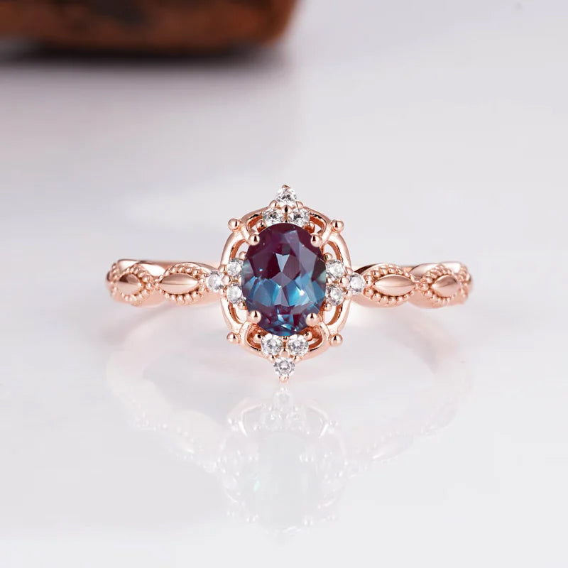 Fia Alexandrite Ring Sterling Silver