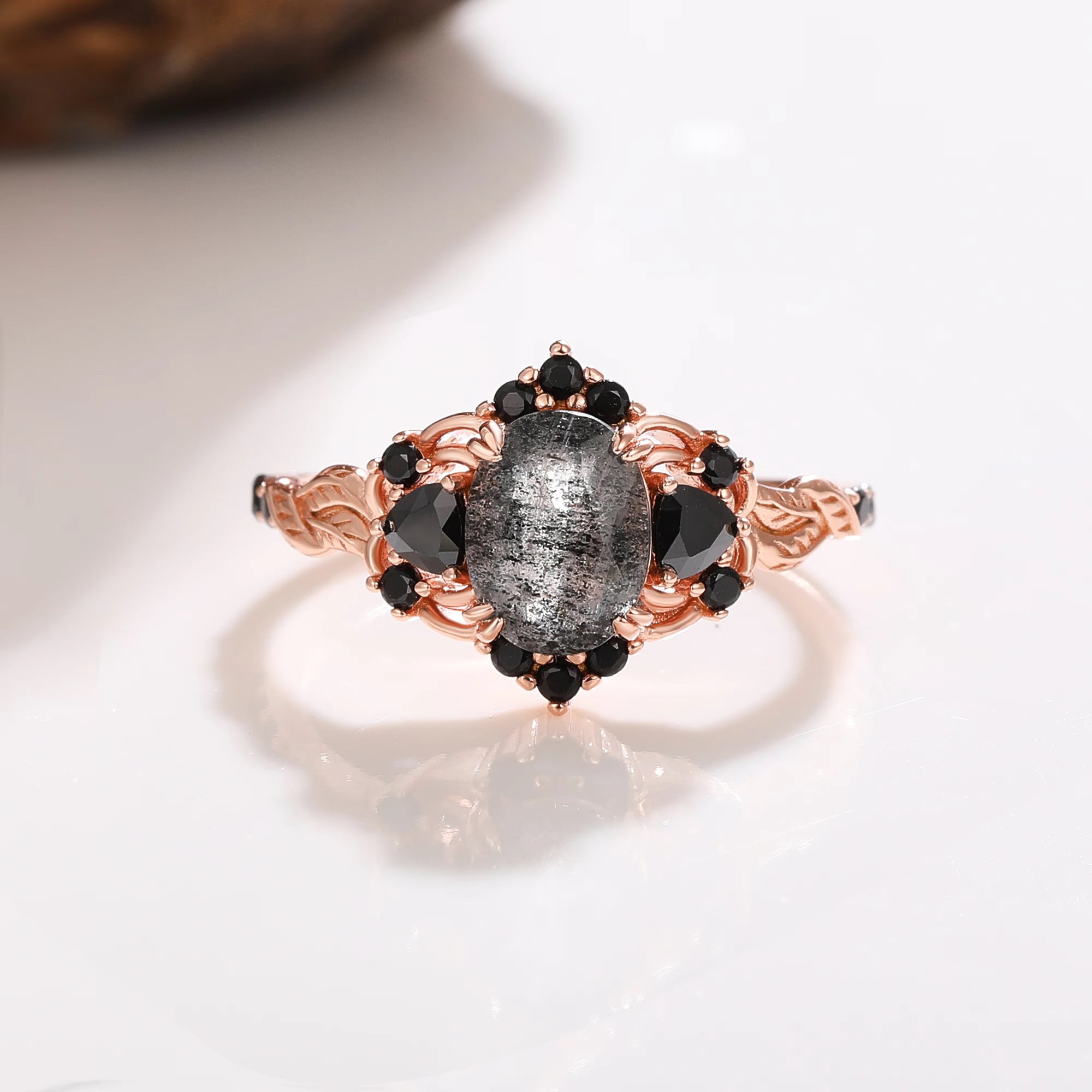 Lilly Salt and Pepper Diamond Ring