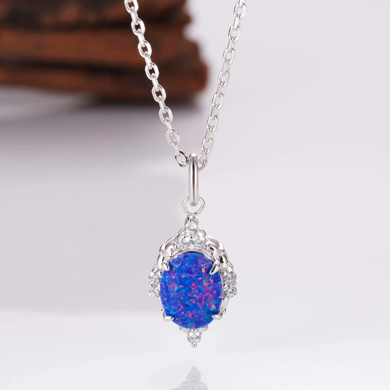 Brya Blue Opal Necklace