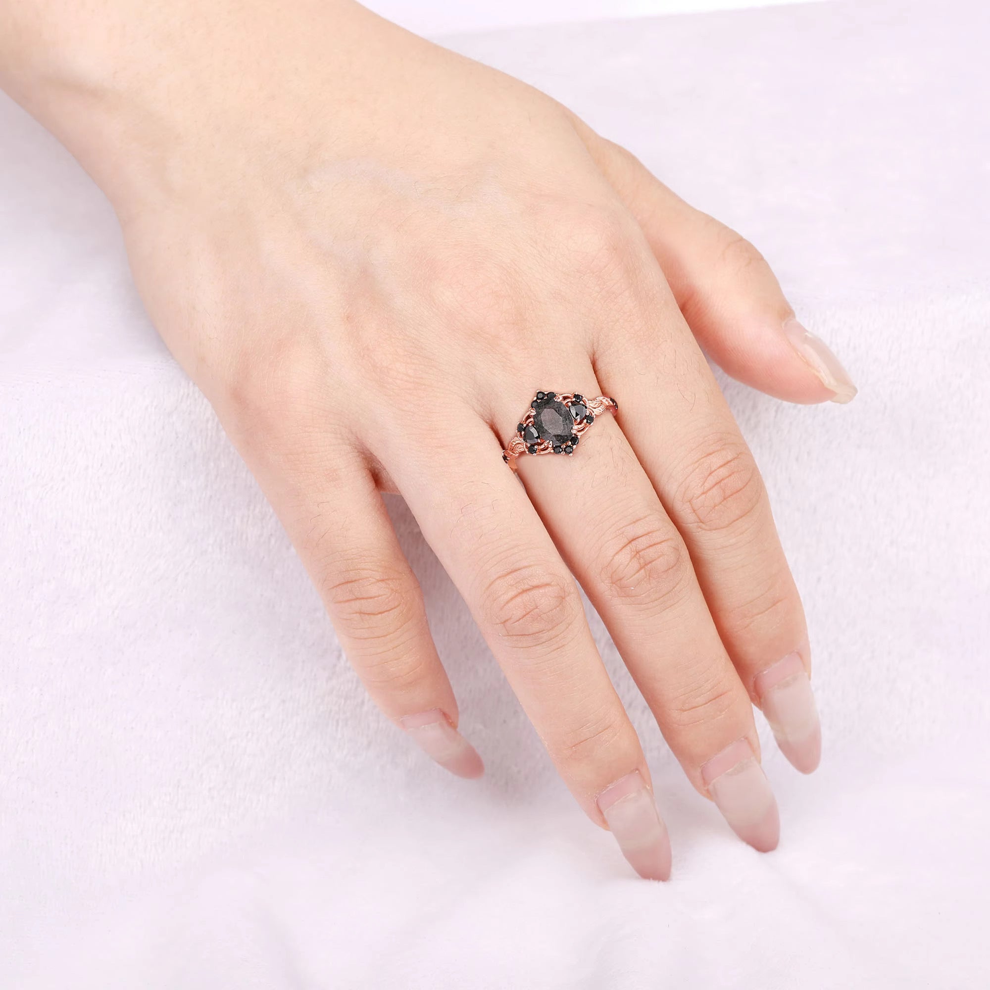 Lilly Salt and Pepper Diamond Ring