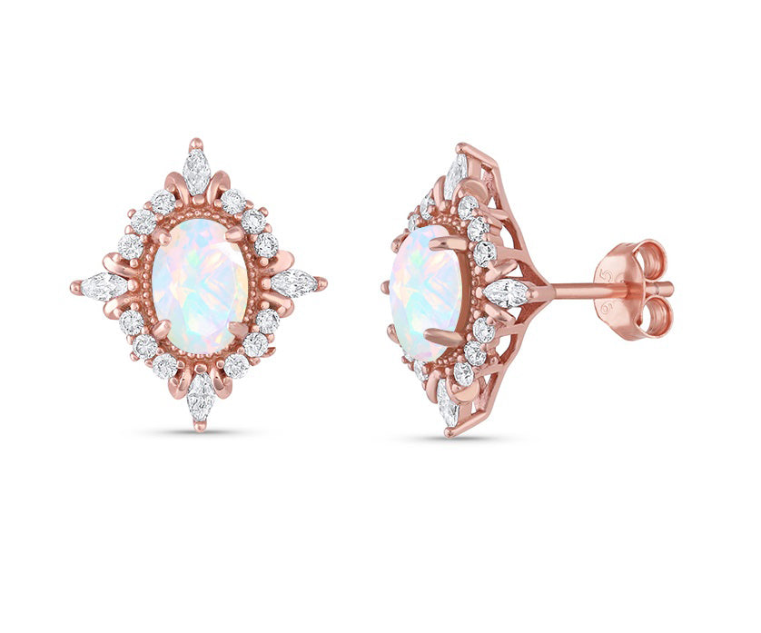 Mia Opal Earrings Gold