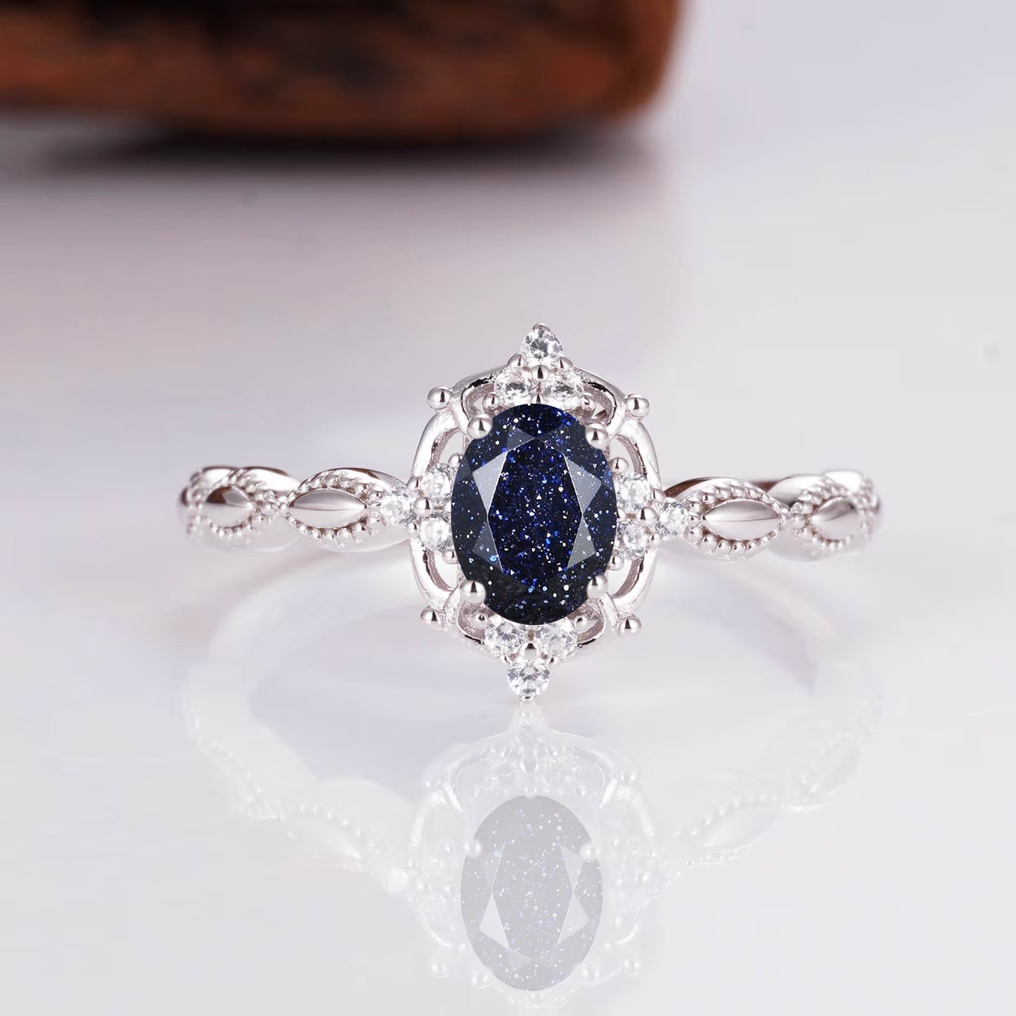 Fia Blue Sandstone Ring