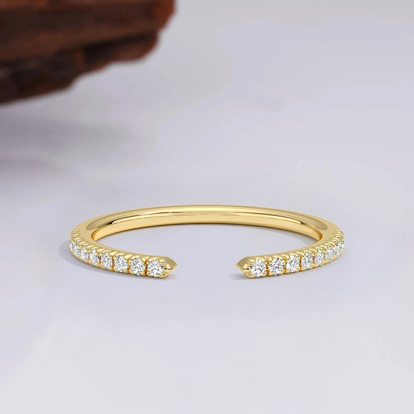 Esi Open Moissanite Band Sterling Silver