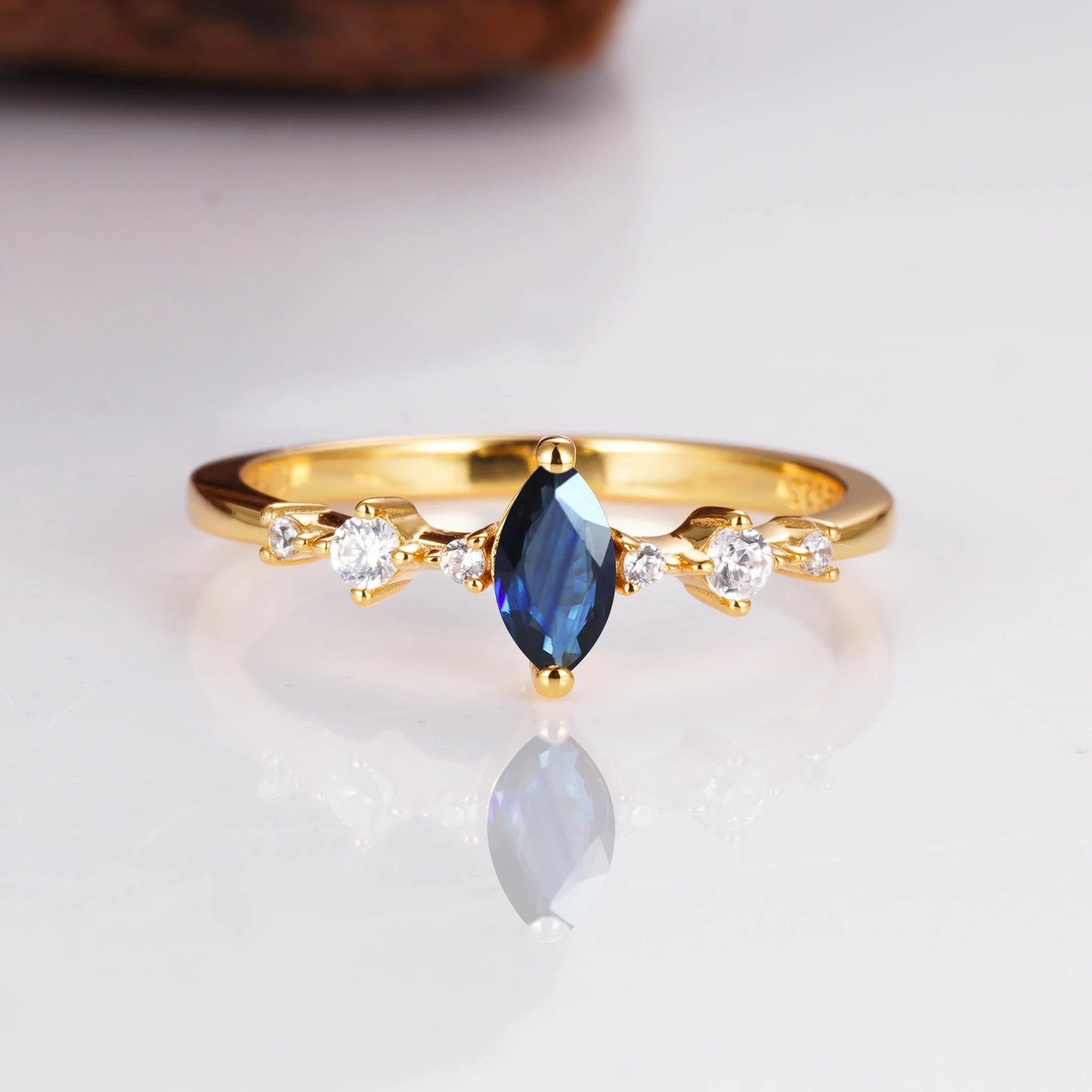 Ava Opal Ring Gold