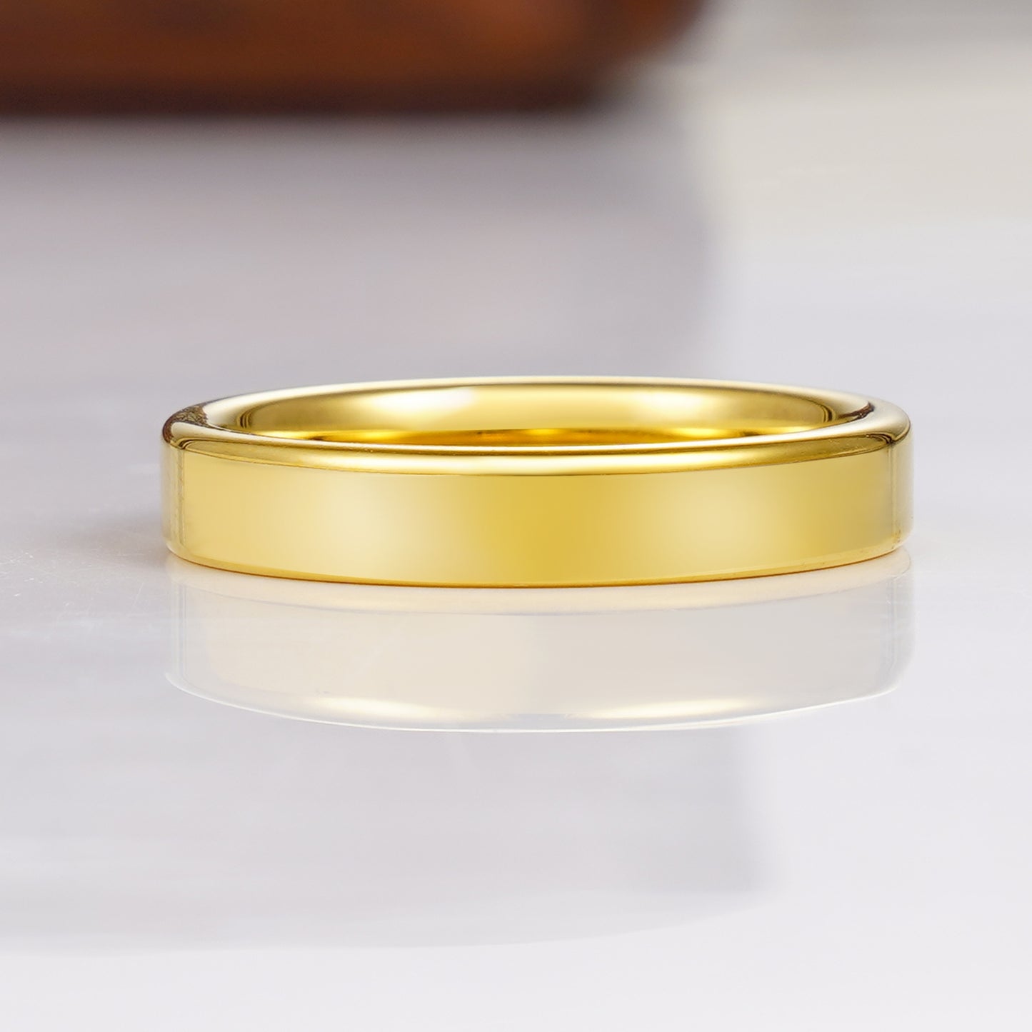 Tom 4mm Tungsten Men's Wedding Band Gold