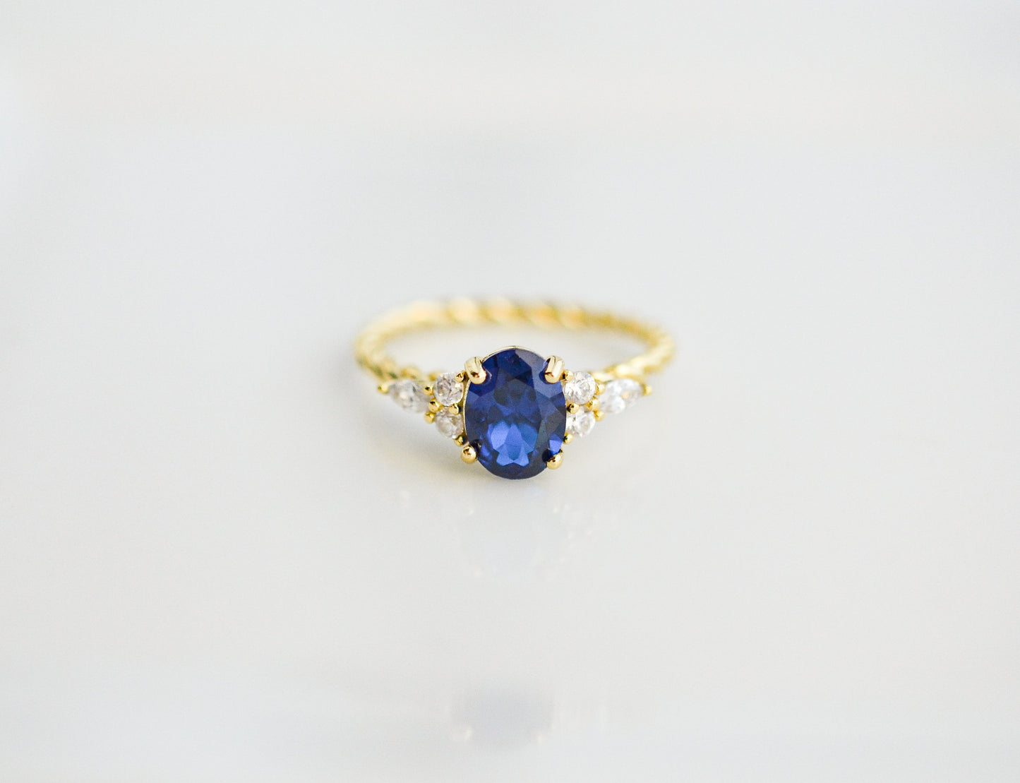 Fig Sapphire Ring Sterling Silver