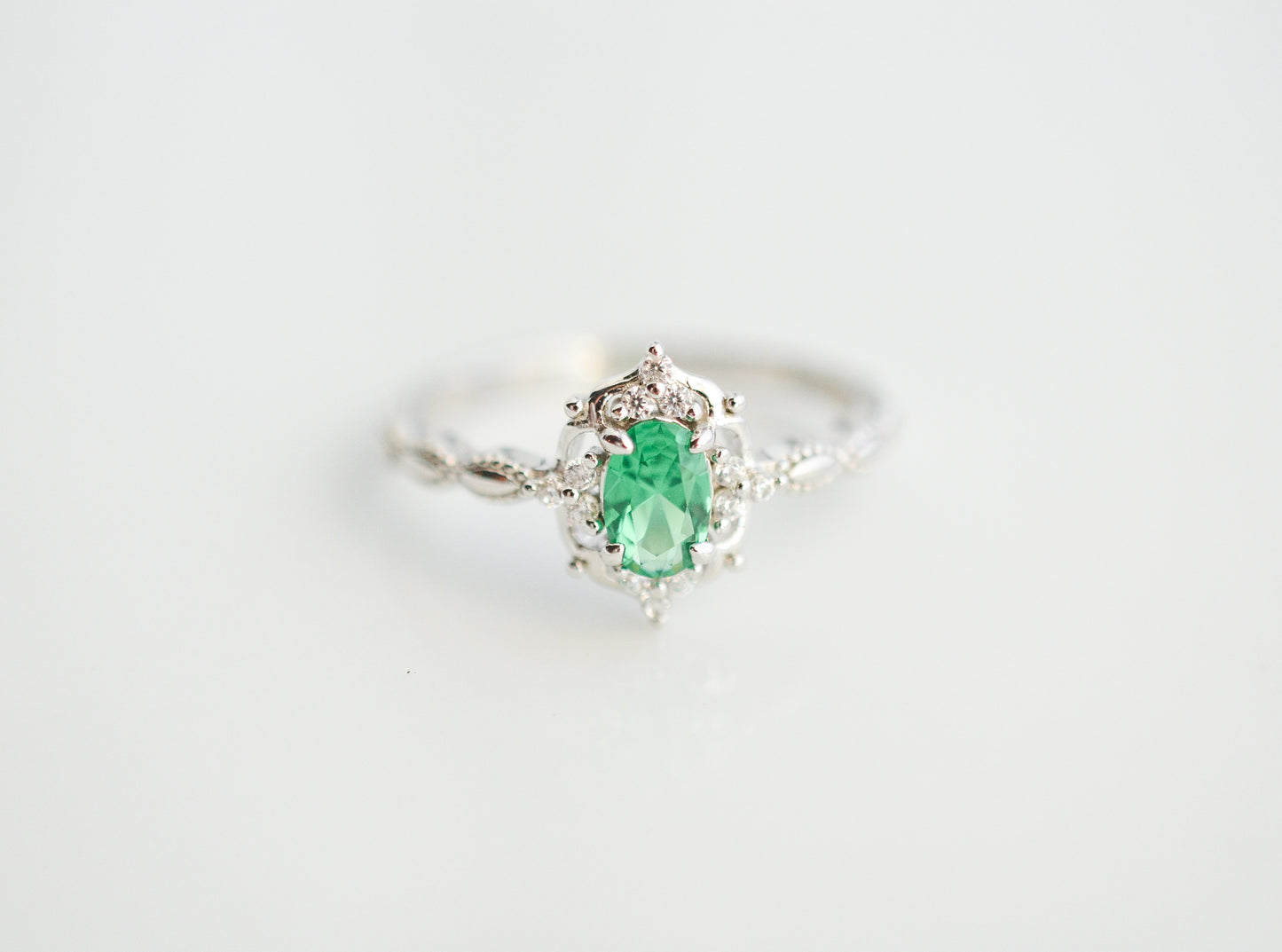 Fia Emerald Ring Rose Gold