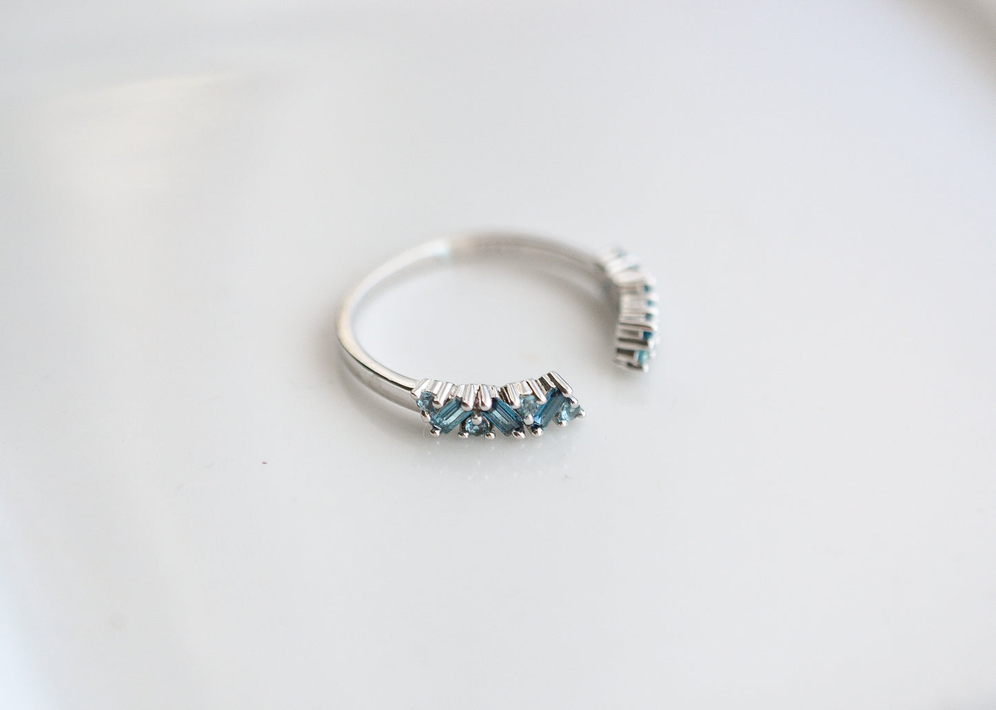Jni Open London Blue Topaz Stacking Band