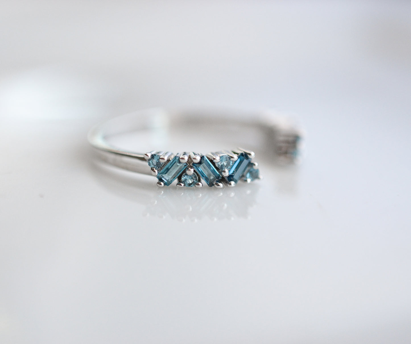 Jni Open London Blue Topaz Stacking Band