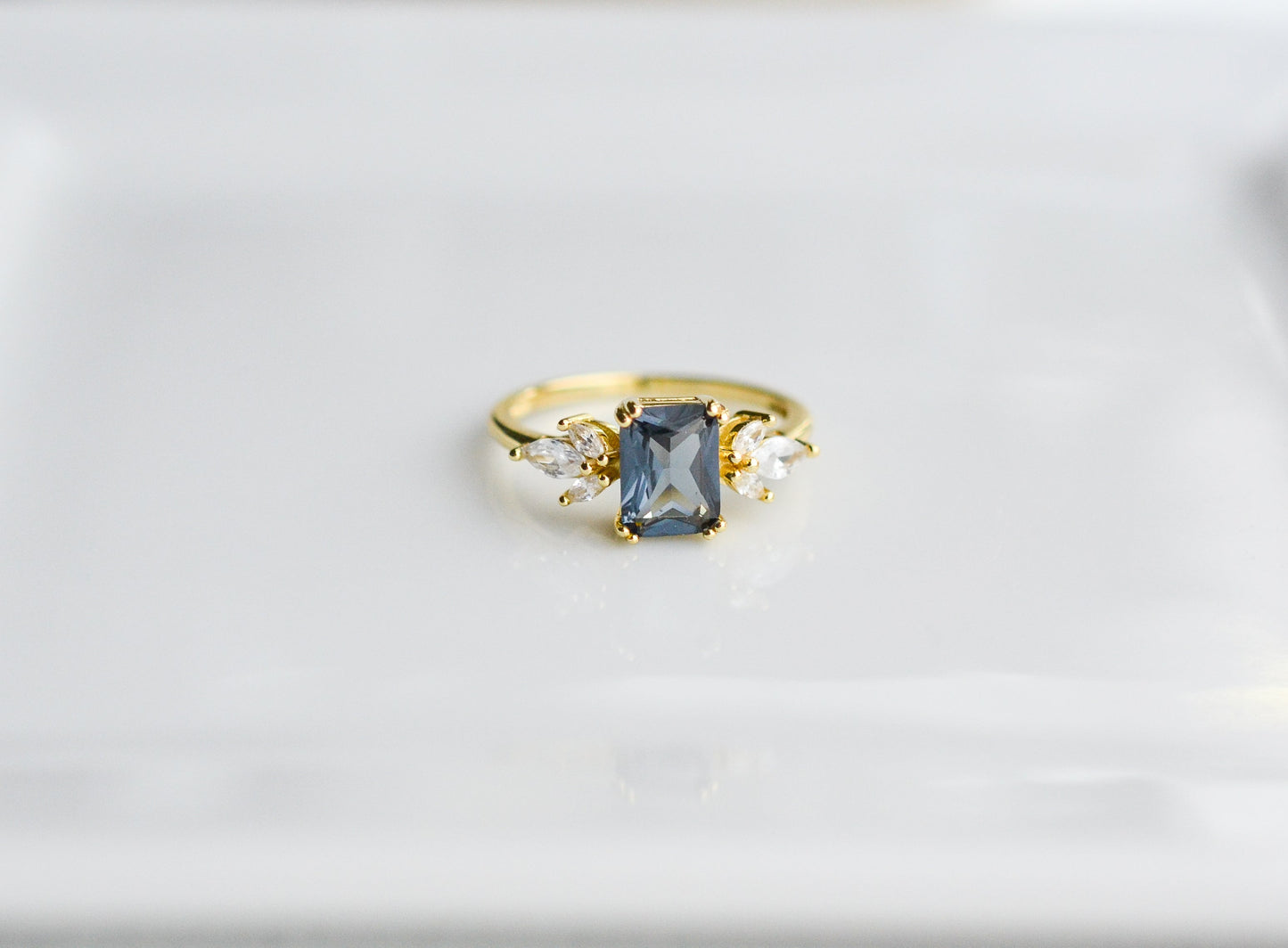 Ivy Gray Quartz Ring Sterling Silver