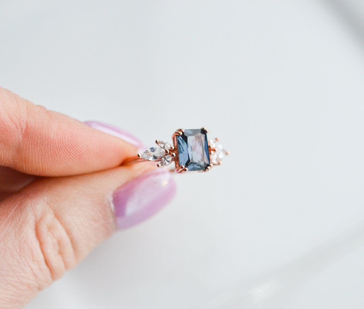Ivy Gray Quartz Ring Sterling Silver