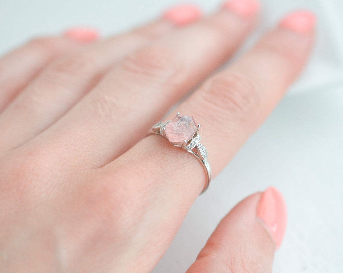 Kim Strawberry Quartz Ring