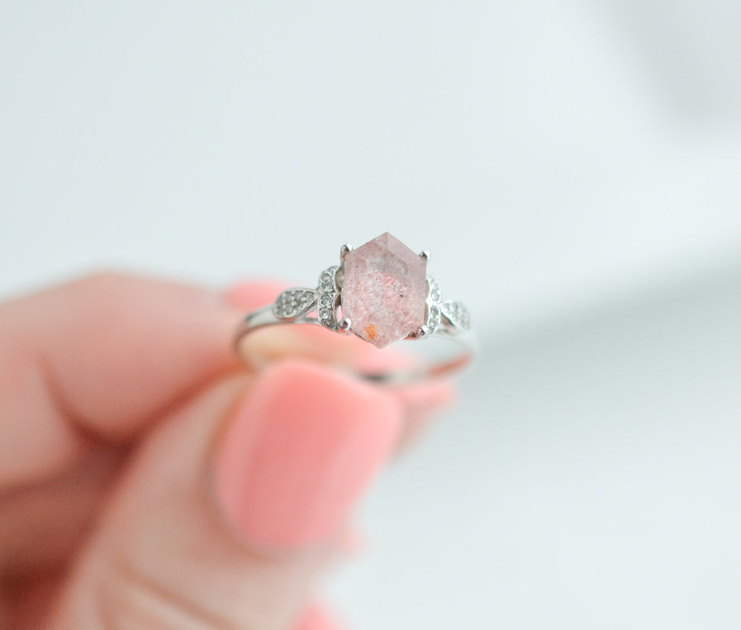 Kim Strawberry Quartz Ring