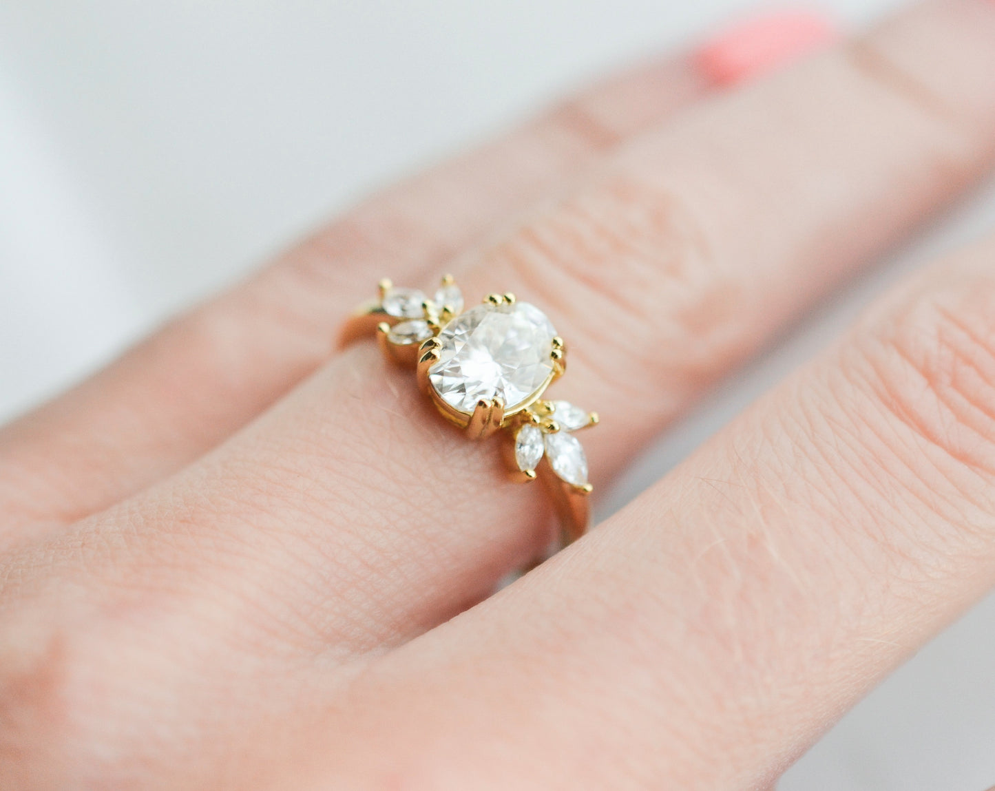 Ivy Oval Moissanite Ring