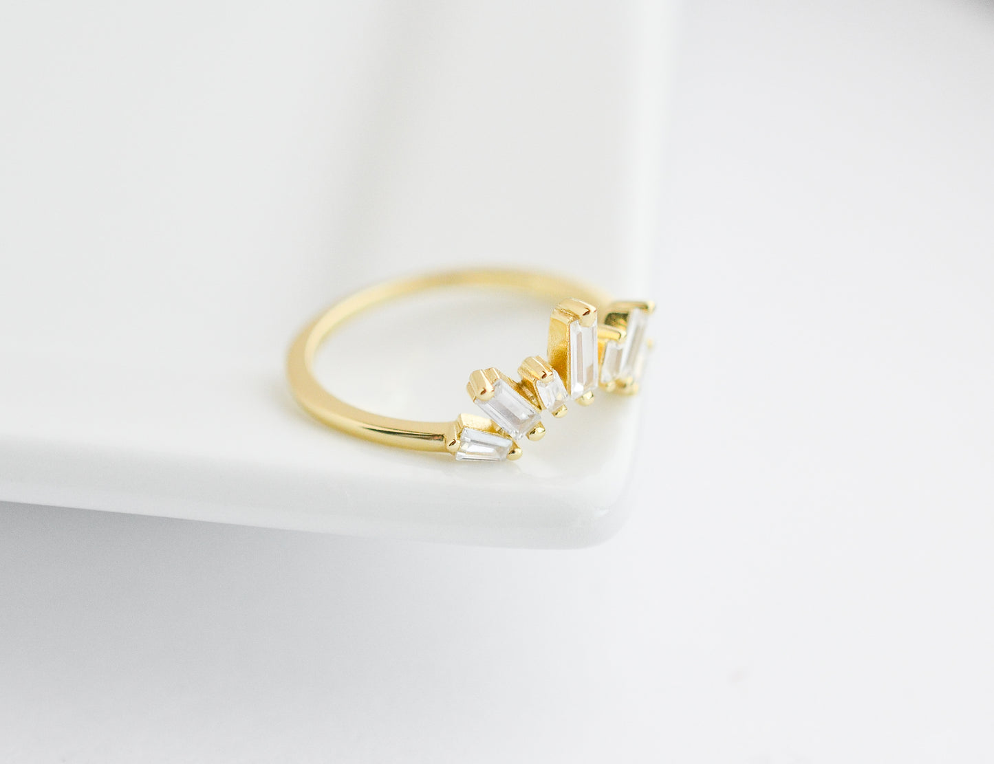 Era Curved Gemstone Stacking Band