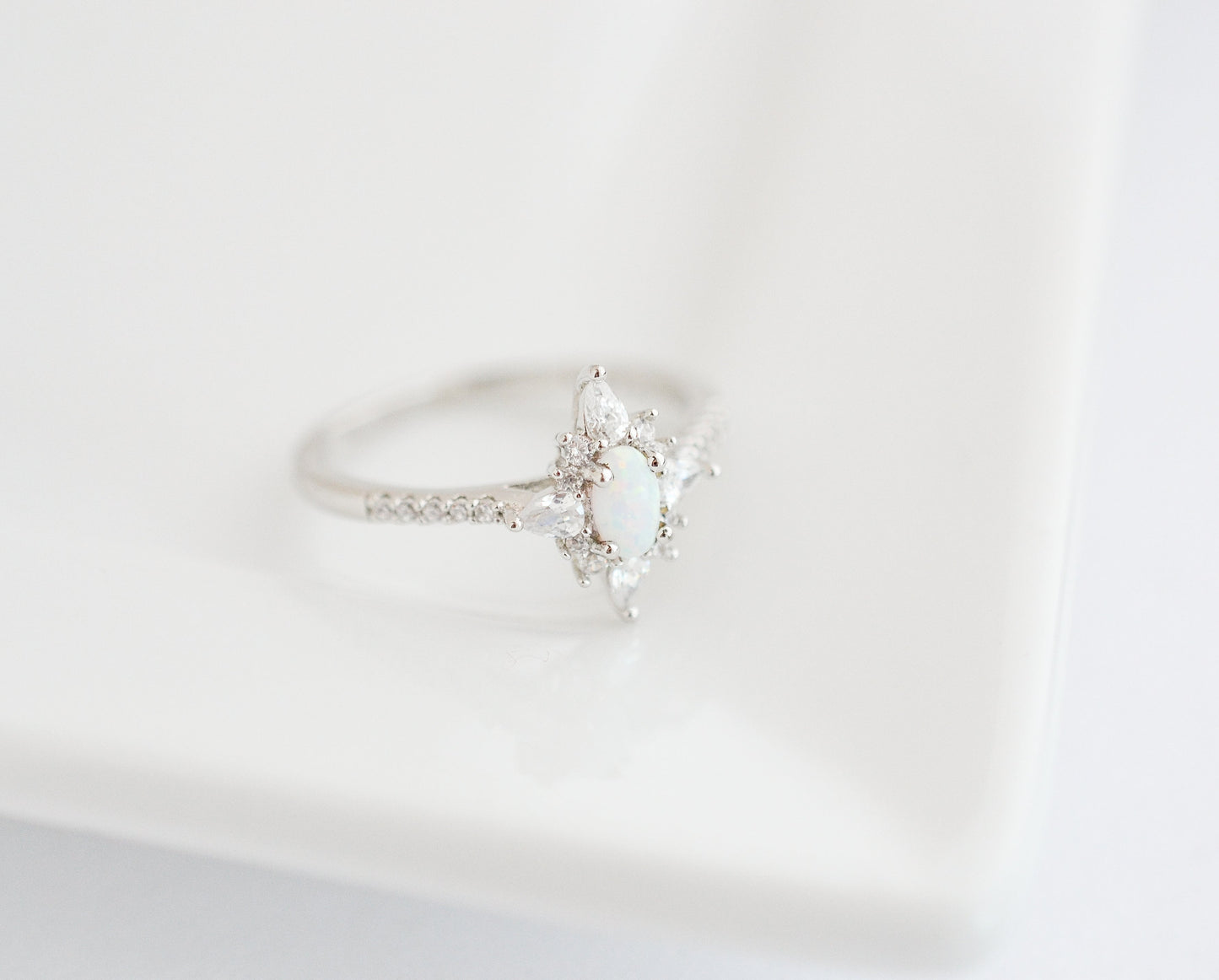 Zoe Opal Ring Rose Gold