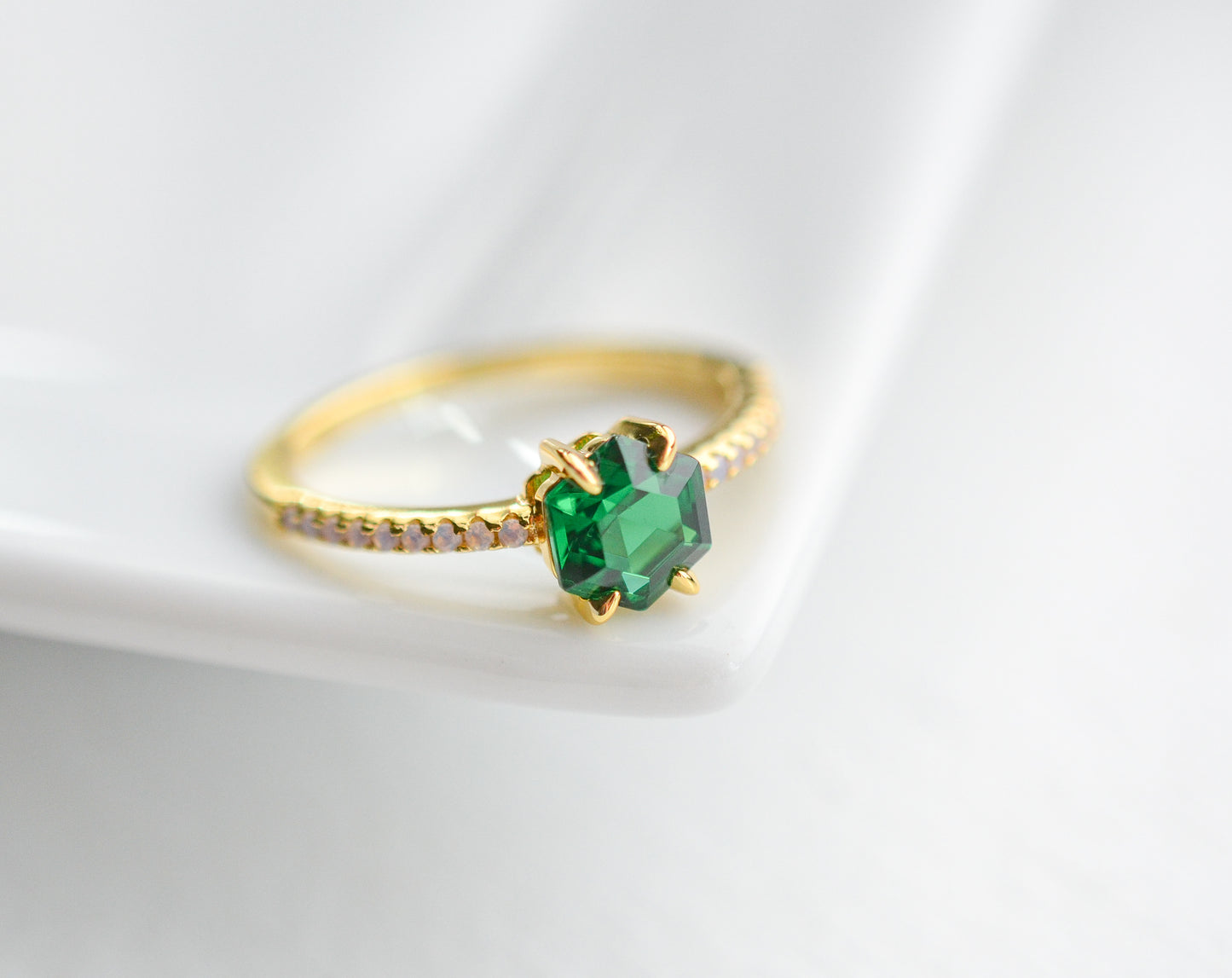 Emma Emerald & Opal Ring