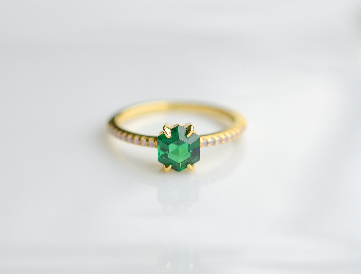 Emma Emerald & Opal Ring