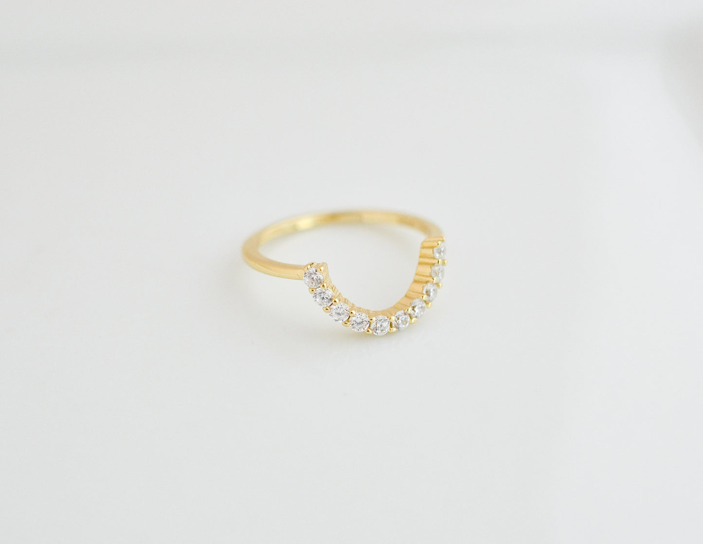Doe Curved Gemstone Stacking Band