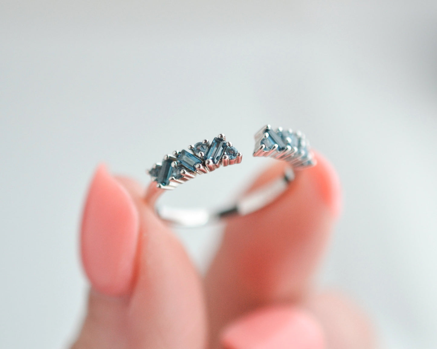 Jni Open London Blue Topaz Stacking Band