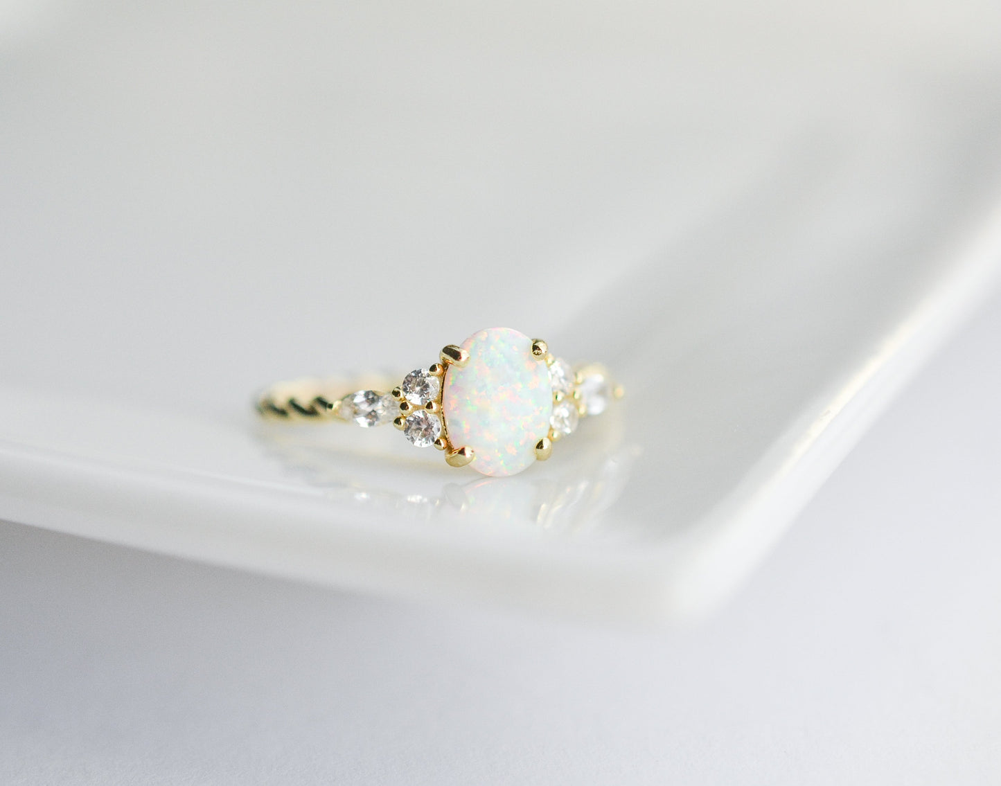 Fig Opal Ring Gold