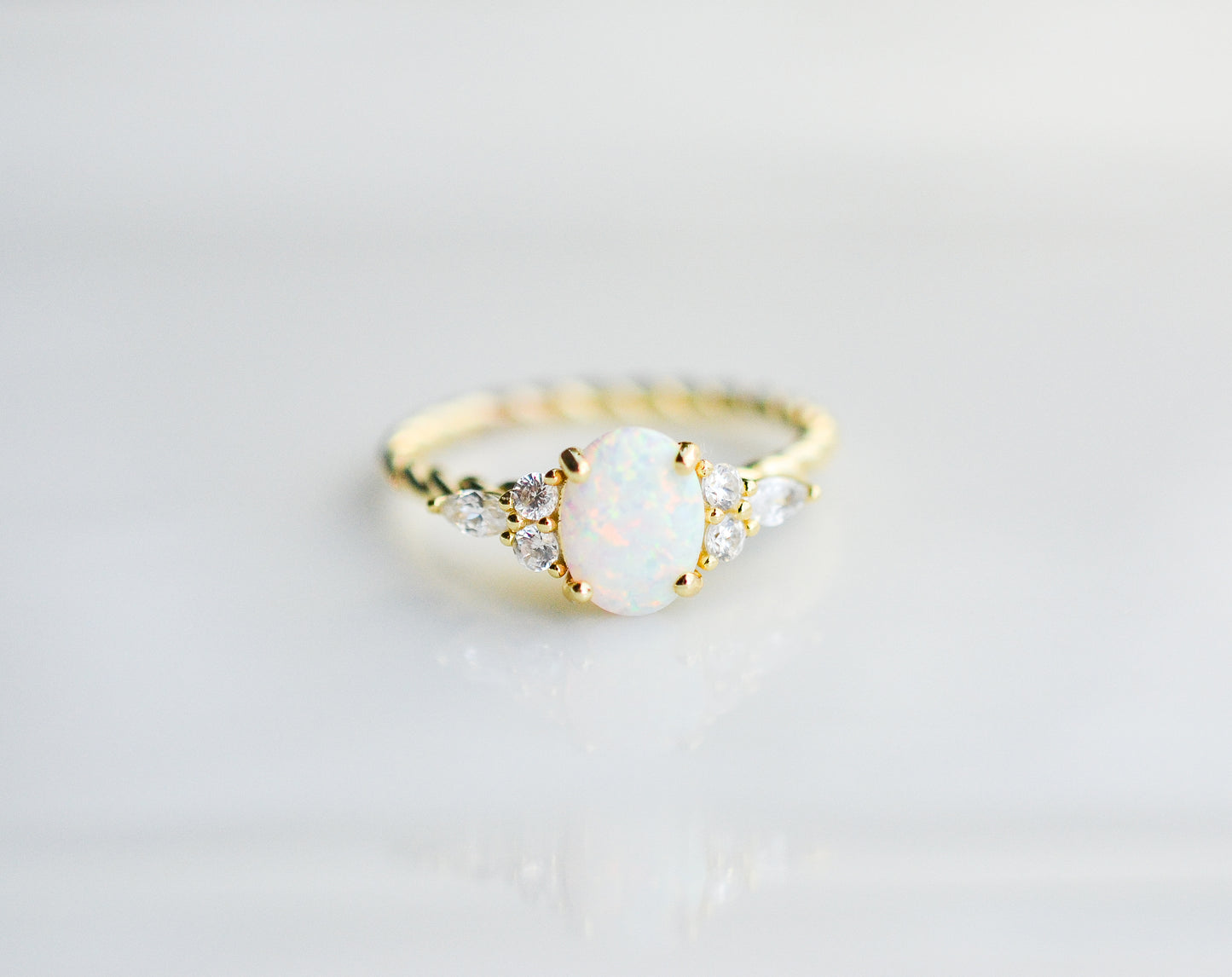 Fig Opal Ring Sterling Silver